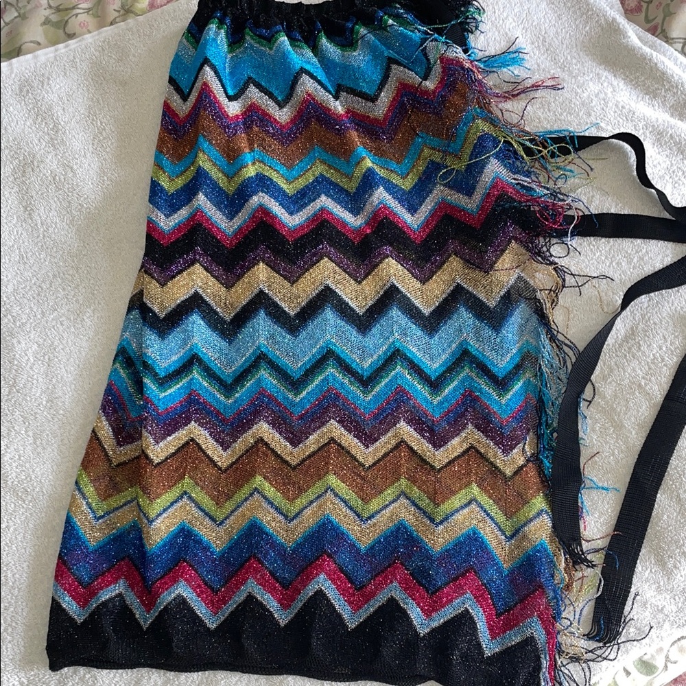Missoni Multicolor Chevron Midi Skirt cover-up